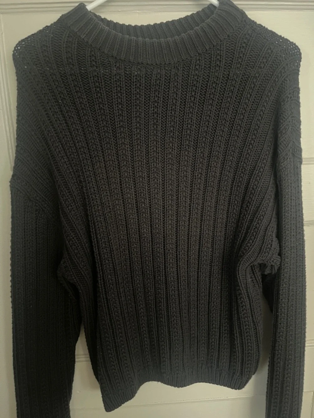 Universal Thread Black Ribbed Knit Sweater - Picture 6 of 6